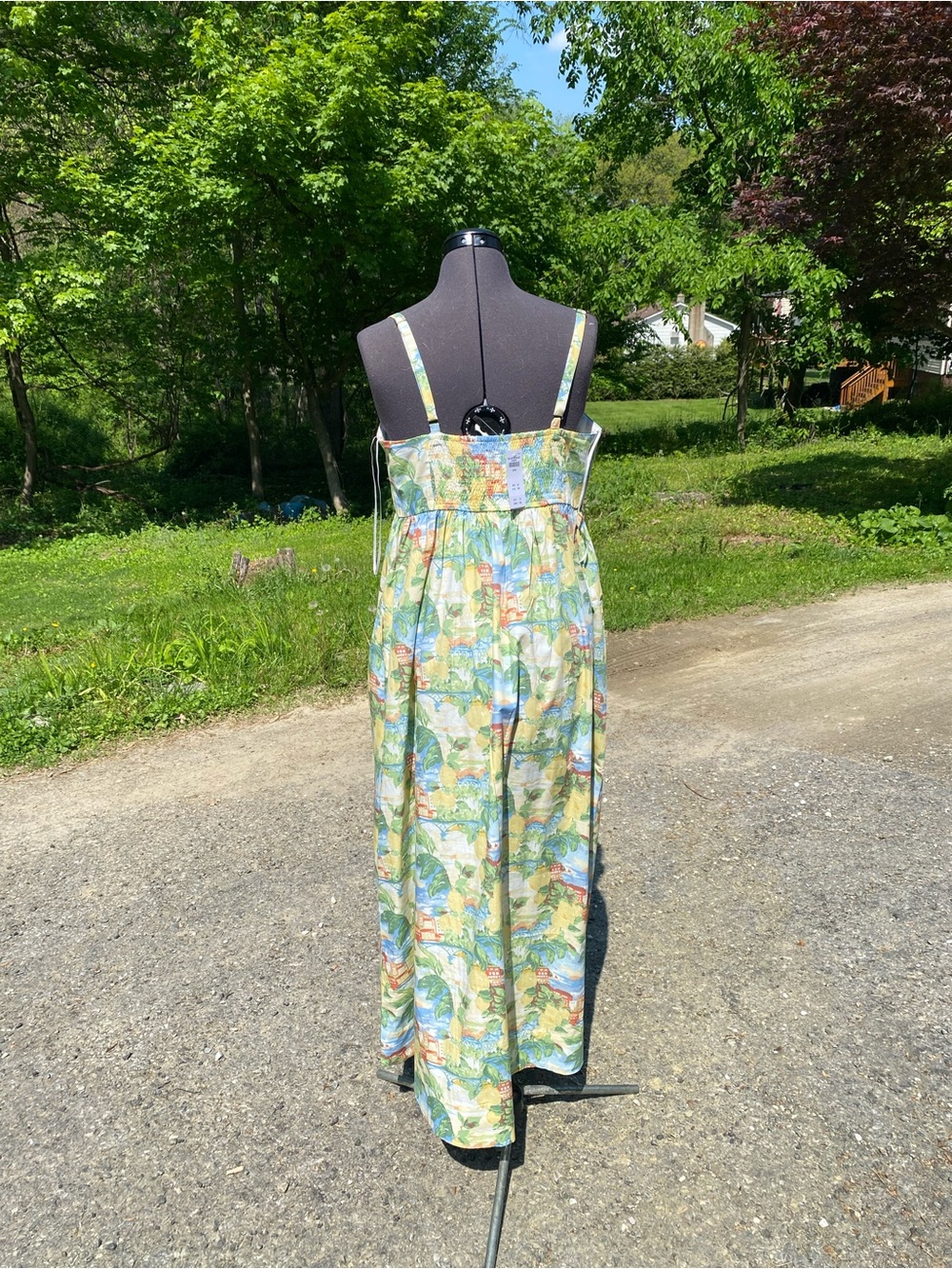 Abercrombie & Fitch Tropical Leaf & Sky Print Maxi Dress - Picture 2 of 3